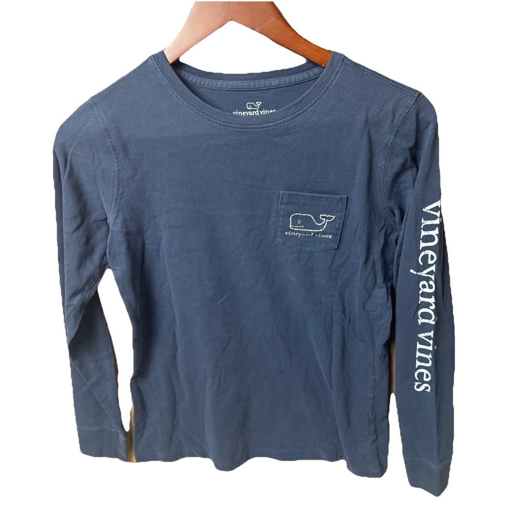 Vineyard Vines Shirt Mens XS Blue‎ Pockets Pullover Long Sleeve